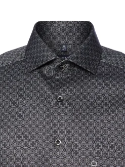 OLYMP Luxor modern fit Herren Hemd in anthrazit schwarz