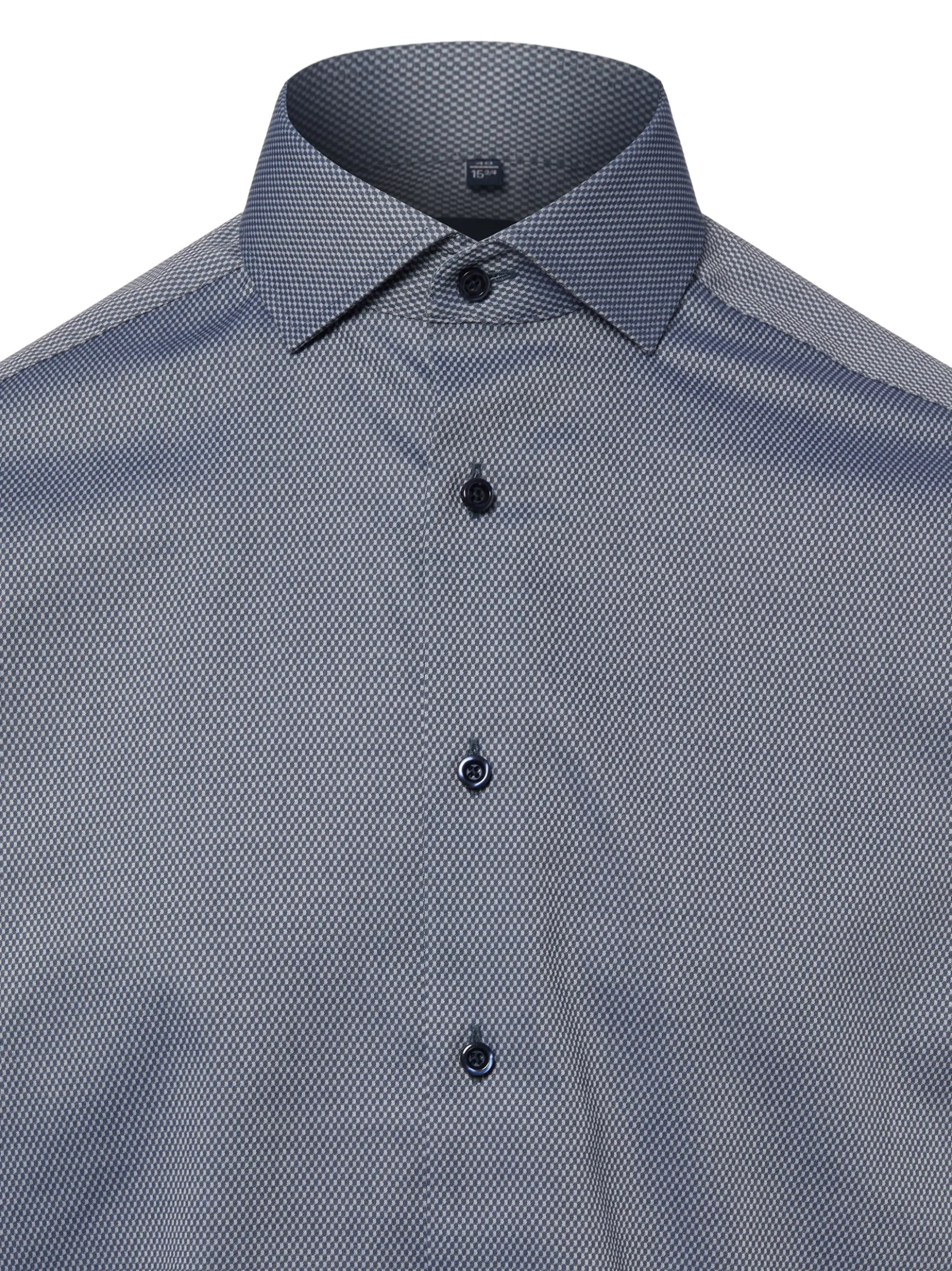 OLYMP Luxor modern fit Herren Businesshemd in marine hellblau