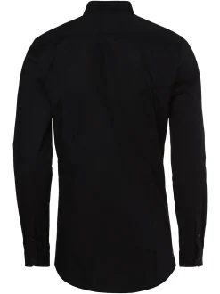 OLYMP No. Six Herren Hemd - Bügelleicht - Extralange Ärmel in schwarz