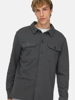 Only&Sons Herren Hemdjacke - 2er Pack Newkodyl in grau