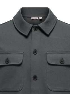Only&Sons Herren Hemdjacke - 2er Pack Newkodyl in grau