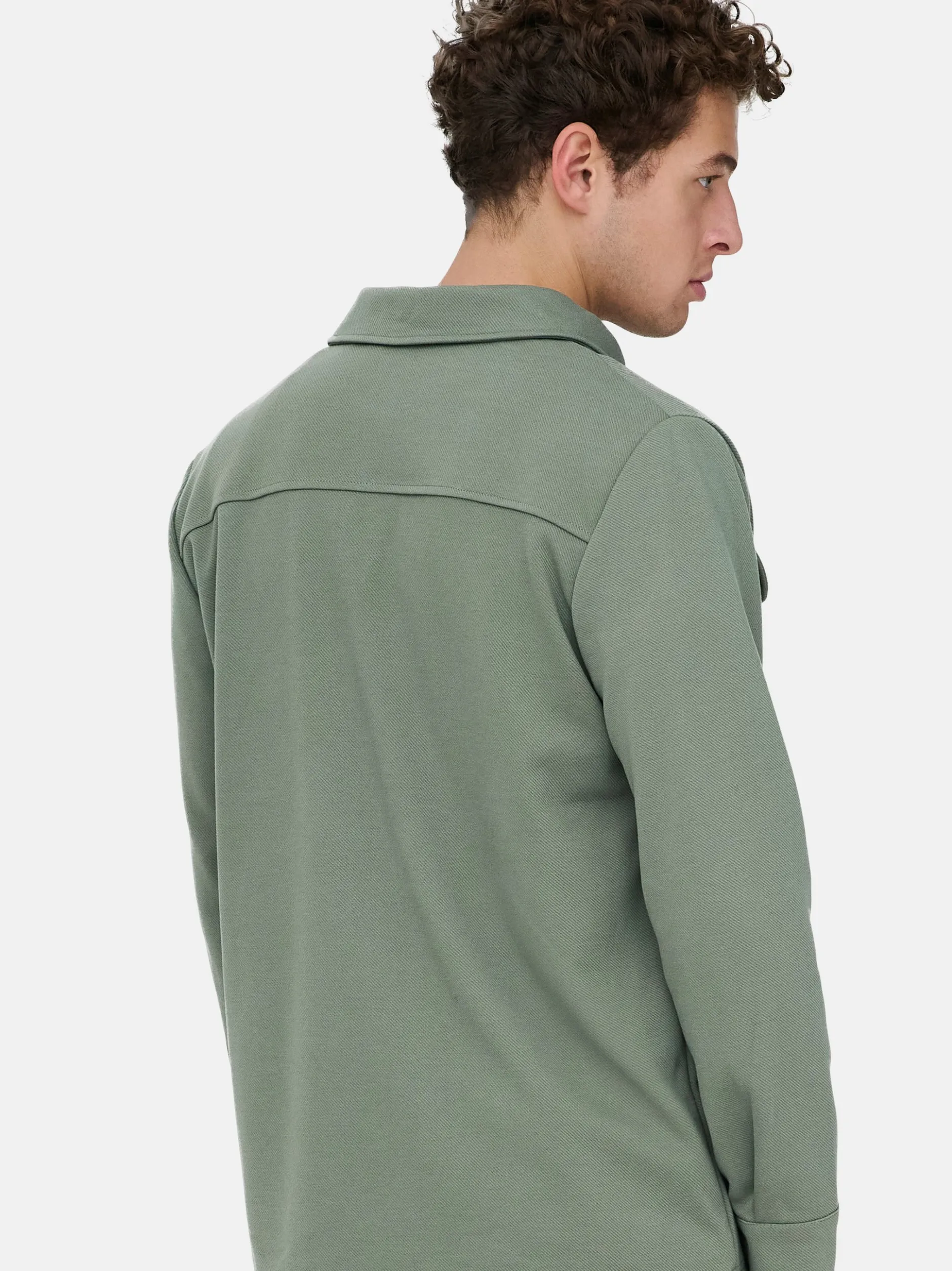 Only&Sons Herren Hemdjacke - Newkodyl in grün