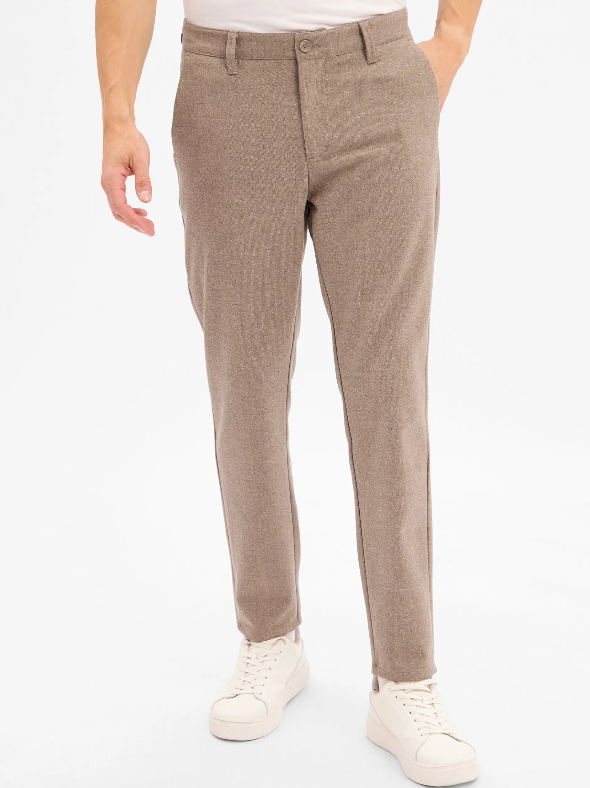 Only&Sons Herren Hose - ONSMark in taupe - Länge: lang