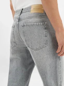 Only&Sons Herren Jeans - Edge in hellgrau - Länge: lang