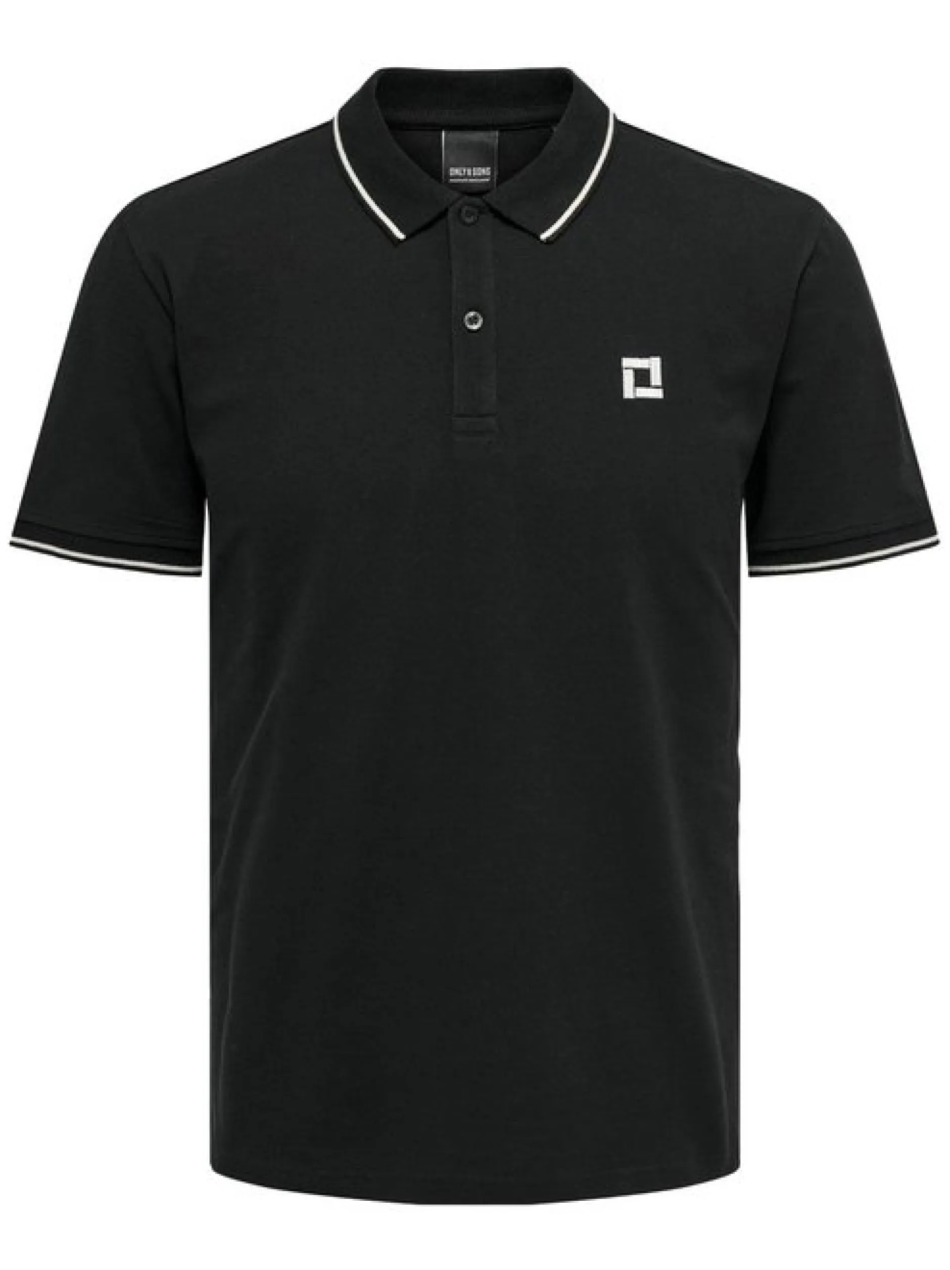 Only&Sons Herren Poloshirt - Onsefletcher in schwarz