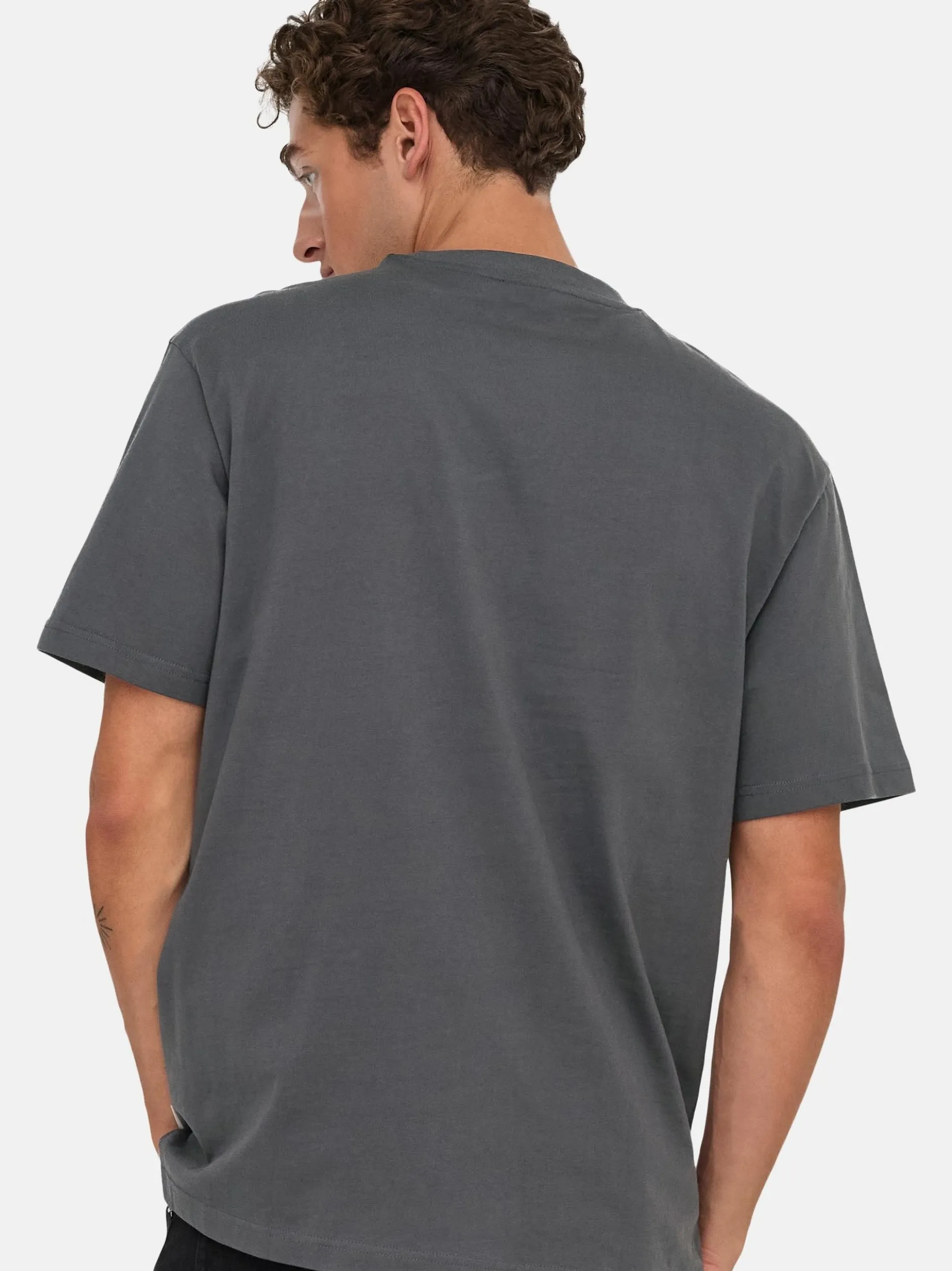 Only&Sons Herren T-Shirt - 2er Pack Onsfred in grau