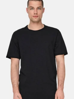 Only&Sons Herren T-Shirt - 3er Pack ONSBENNE in schwarz