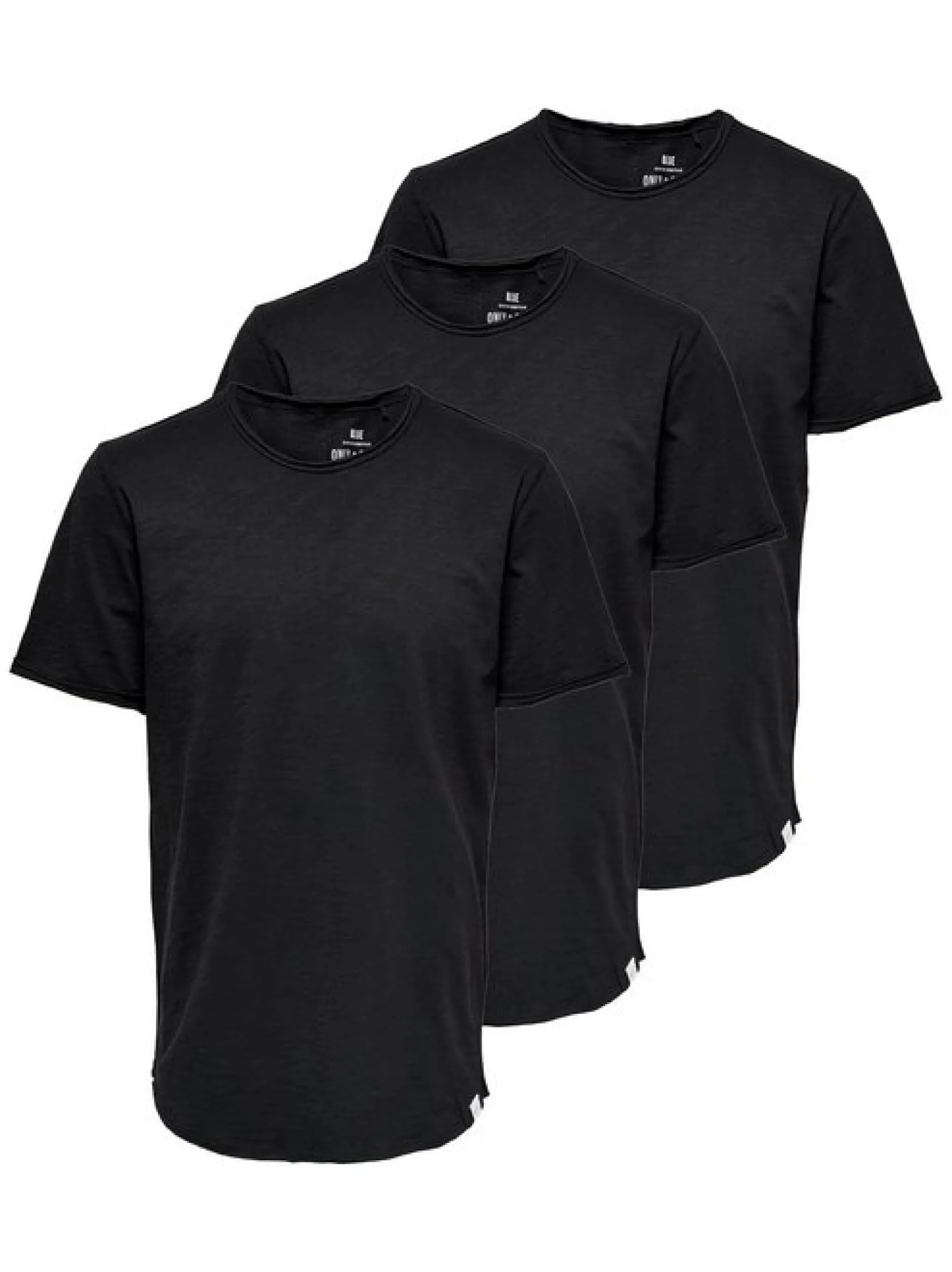 Only&Sons Herren T-Shirt - 3er Pack ONSBENNE in schwarz