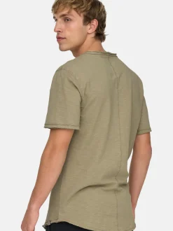 Only&Sons Herren T-Shirt - 3er Pack ONSBENNE in beige