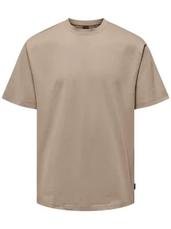 Only&Sons Herren T-Shirt - Onsfred in taupe