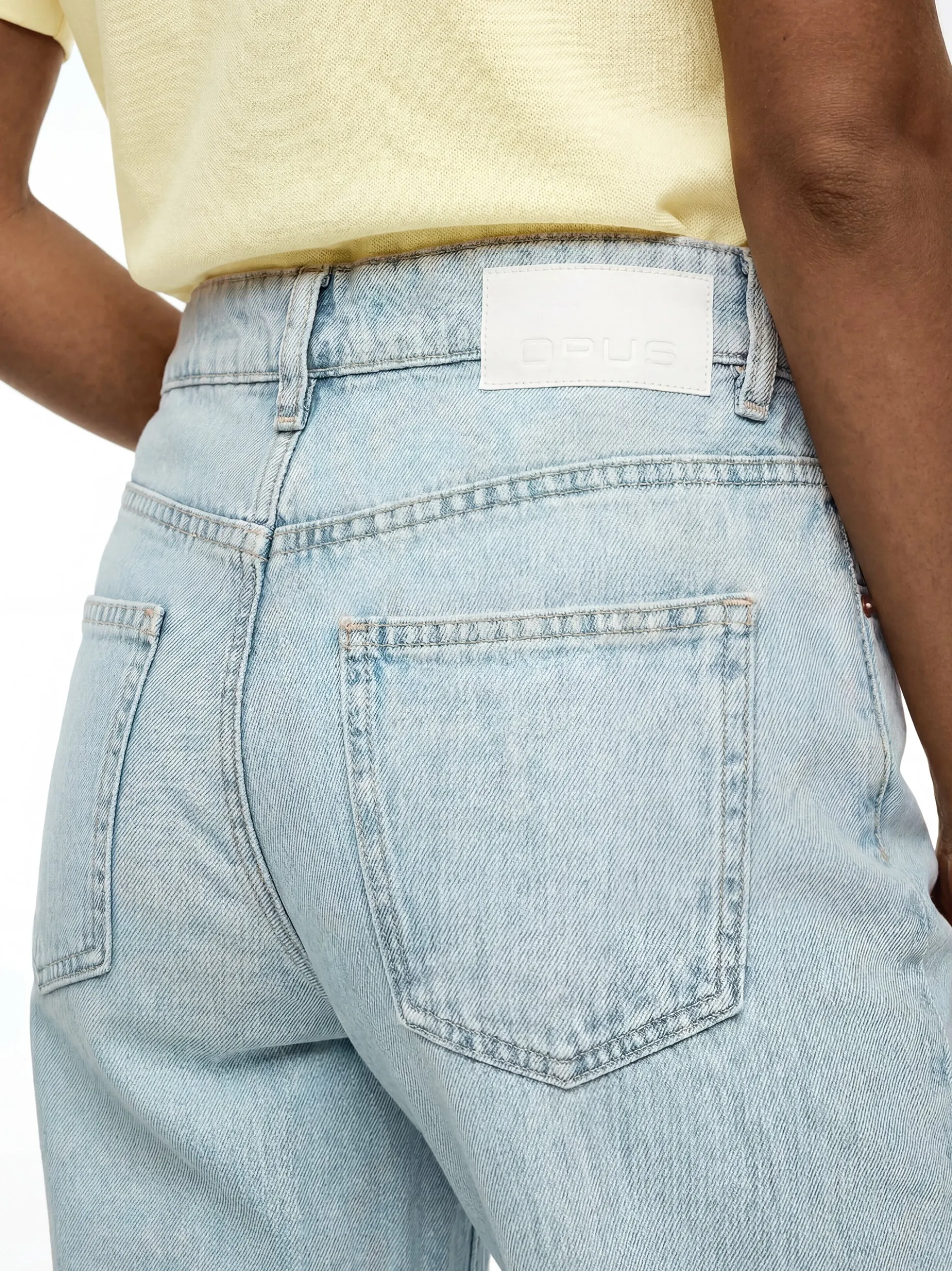 Opus Damen Barrel Jeans - Lolah breath in bleached