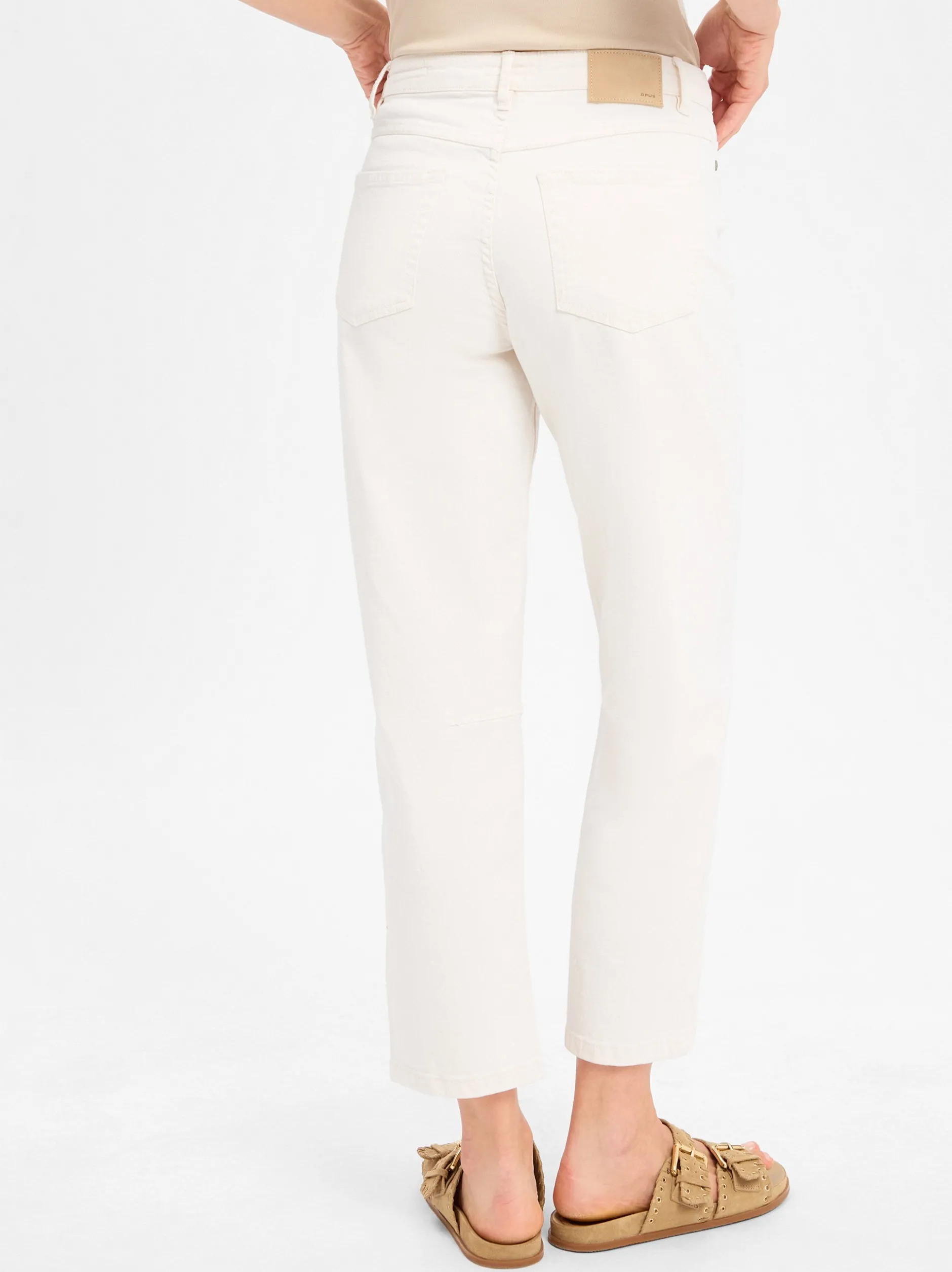 Opus Damen Barrel Jeans - Lolah in sand