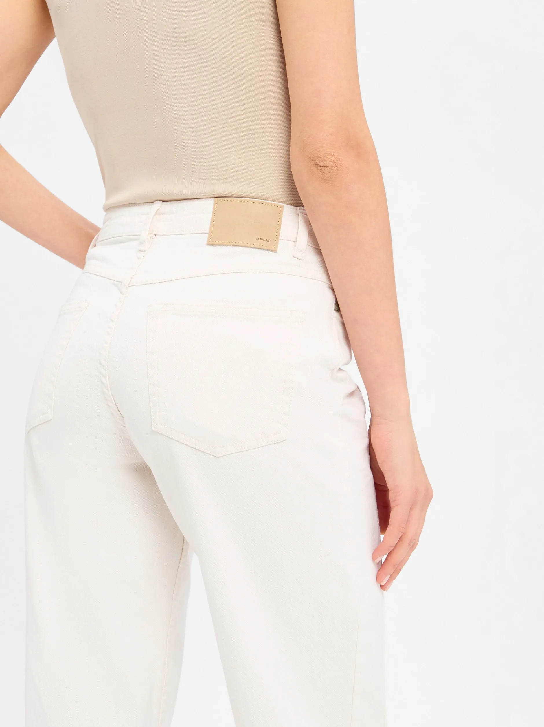 Opus Damen Barrel Jeans - Lolah in sand