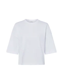 Opus Damen Baumwollshirt - Sarenzi in weiß