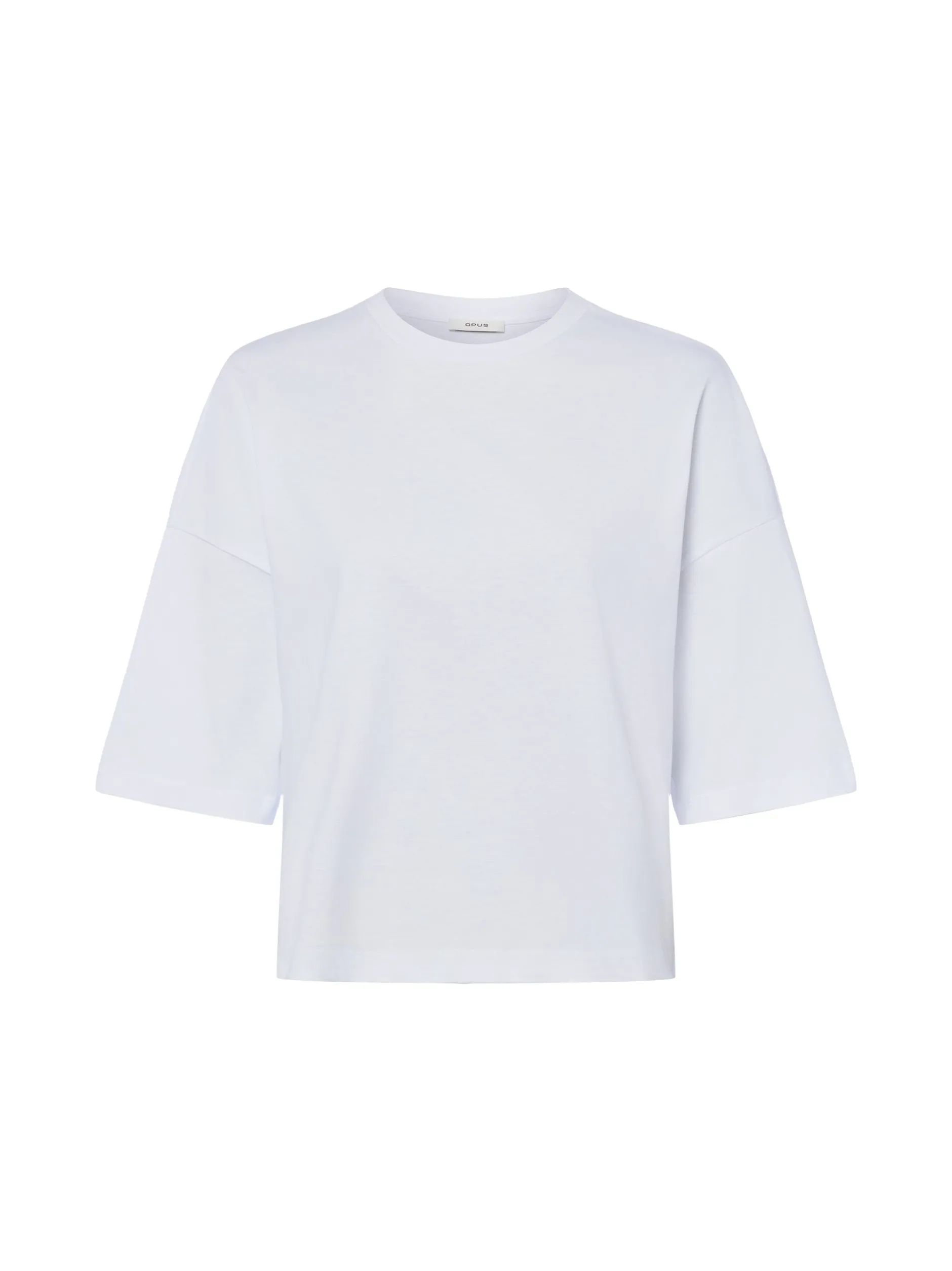 Opus Damen Baumwollshirt - Sarenzi in weiß