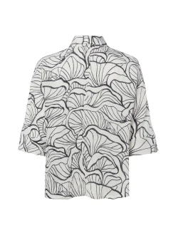 Opus Damen Bluse - Fashell in ecru schwarz