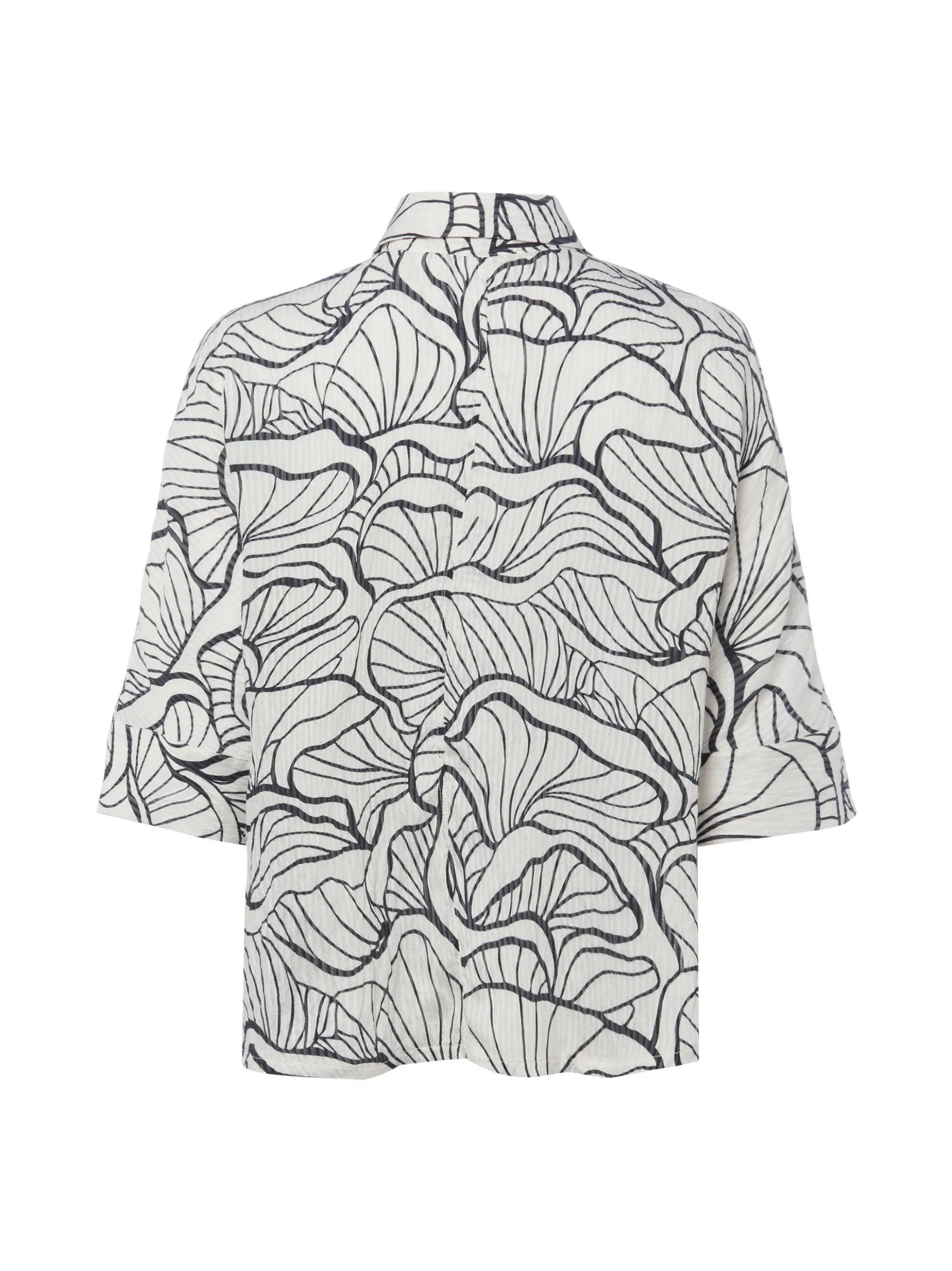 Opus Damen Bluse - Fashell in ecru schwarz
