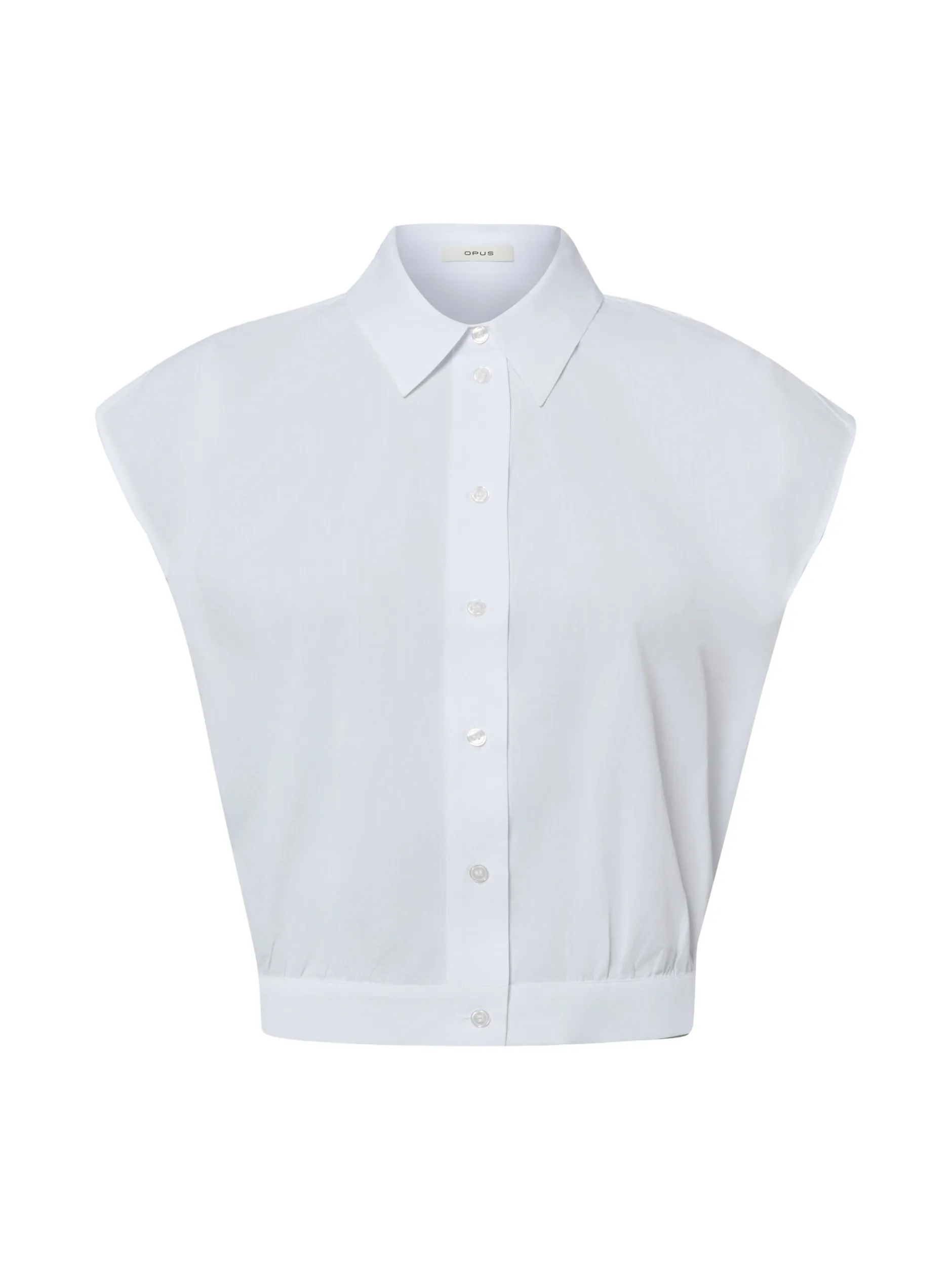 Opus Damen Bluse - Foreen in weiß - Ärmel: ohne Arm