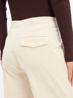 Opus Damen Cordhose - Mileni cargo in ecru - Länge: lang