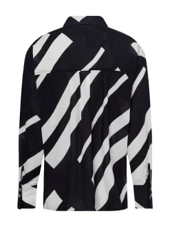Opus Damen Hemdbluse - Fenlo Stripe in schwarz weiß