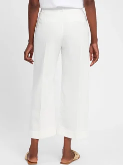 Opus Damen Hose mit Leinen-Anteil - Meeri french in weiß
