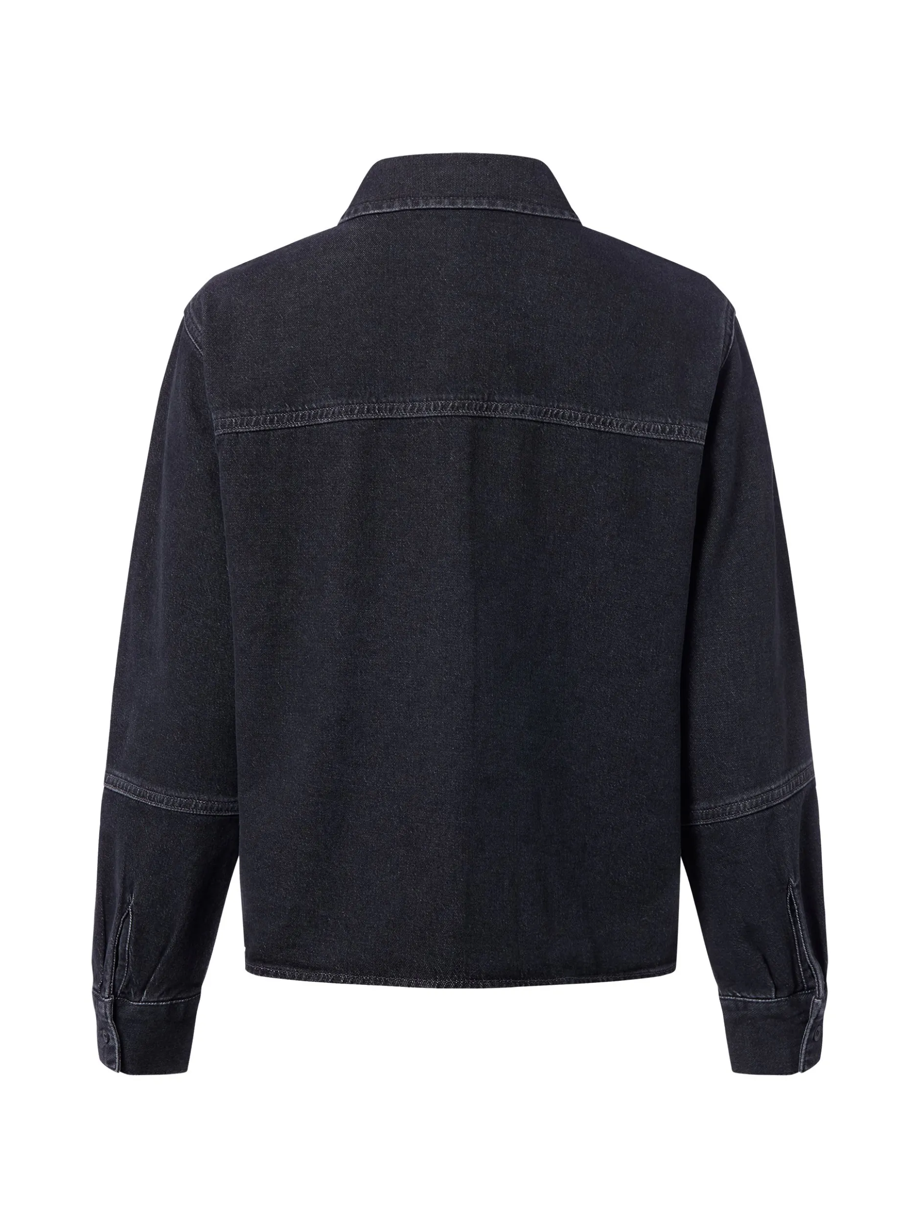Opus Damen Jeansbluse - Femori in anthrazit