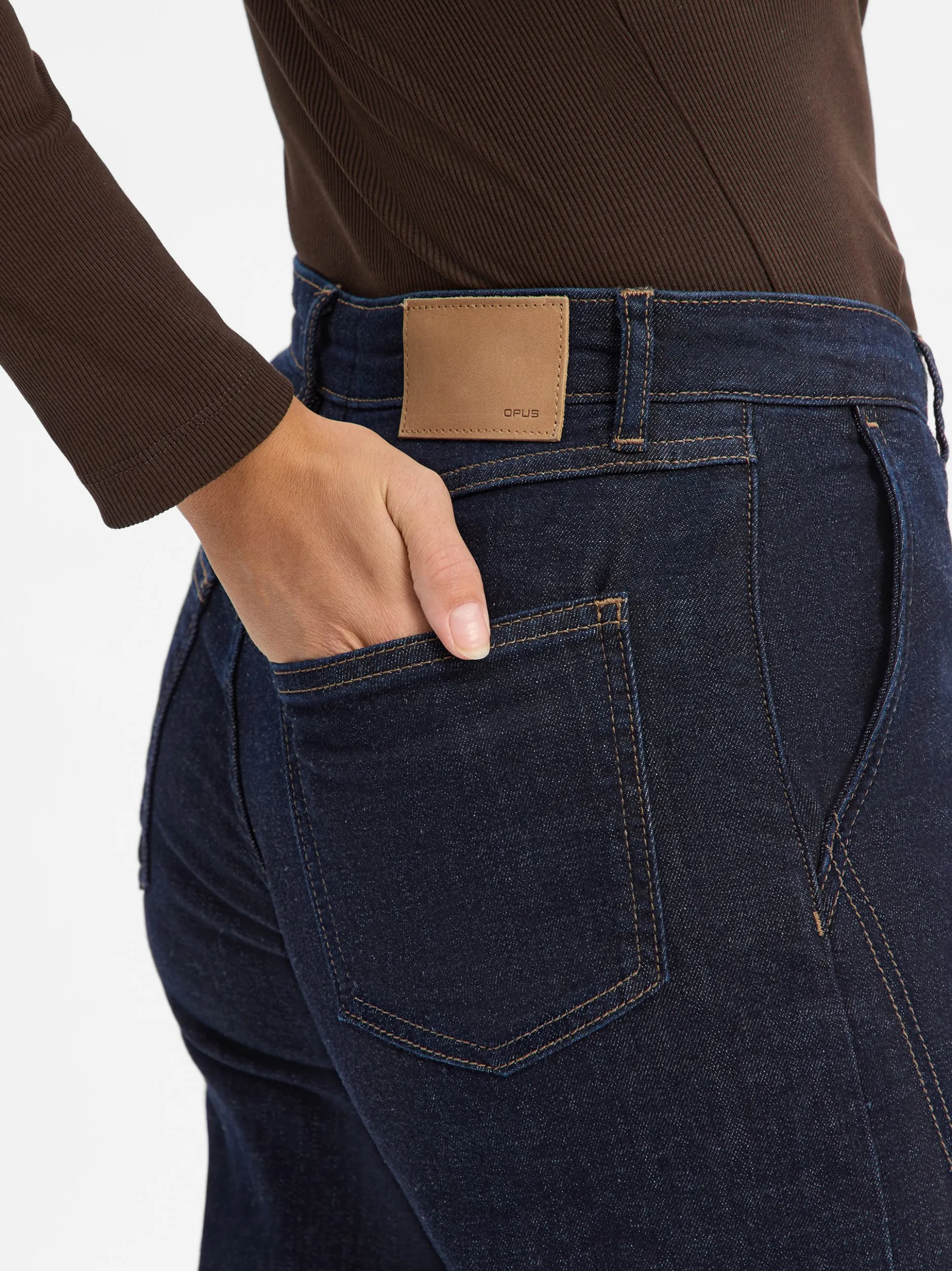 Opus Damen Jeans – Miva sense in rinsed - Länge: lang