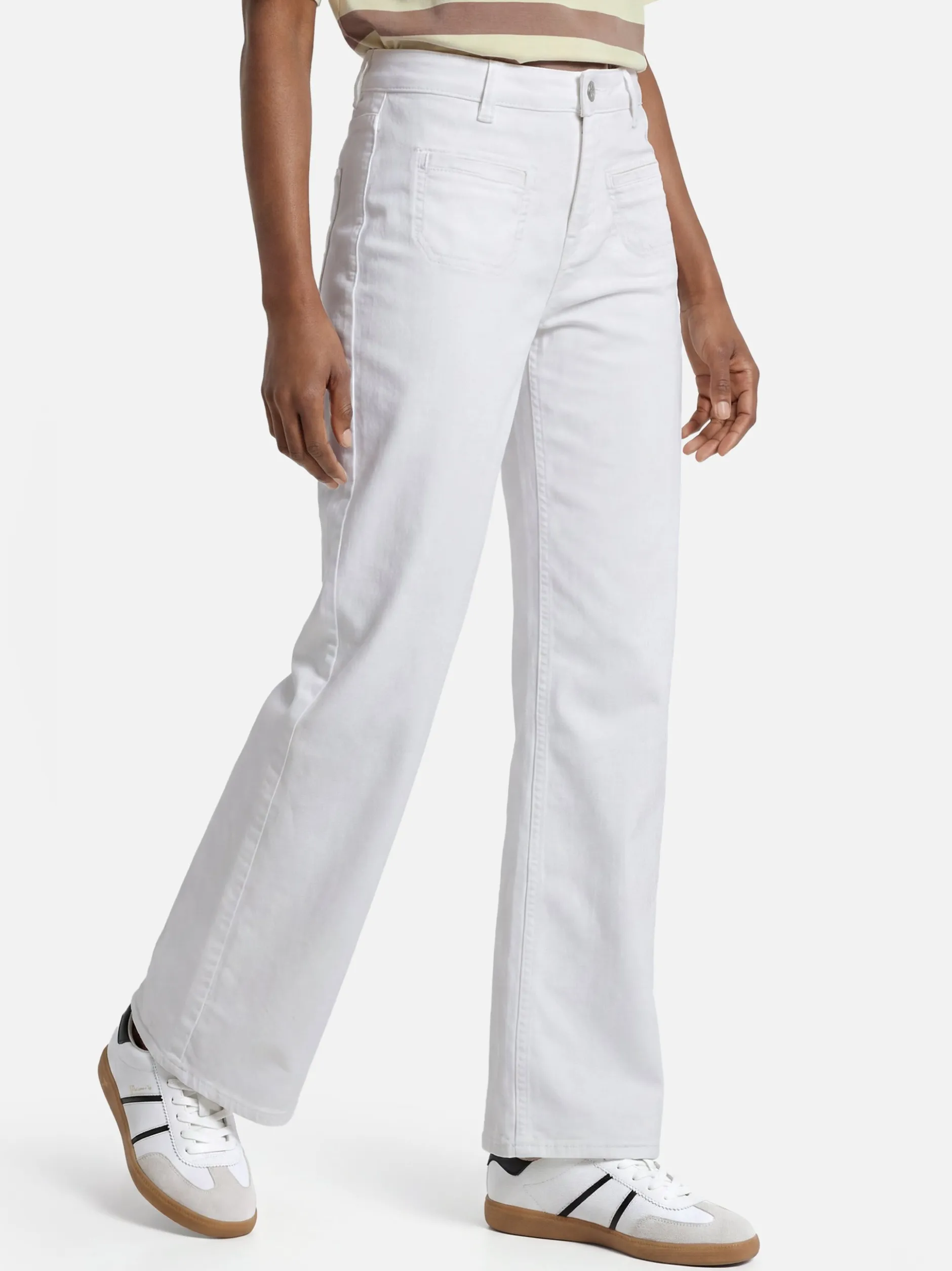 Opus Damen Jeans - Miva urban in weiß - Länge: lang