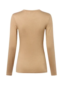 Opus Damen Langarmshirt - Sifa in camel - Ärmel: langarm