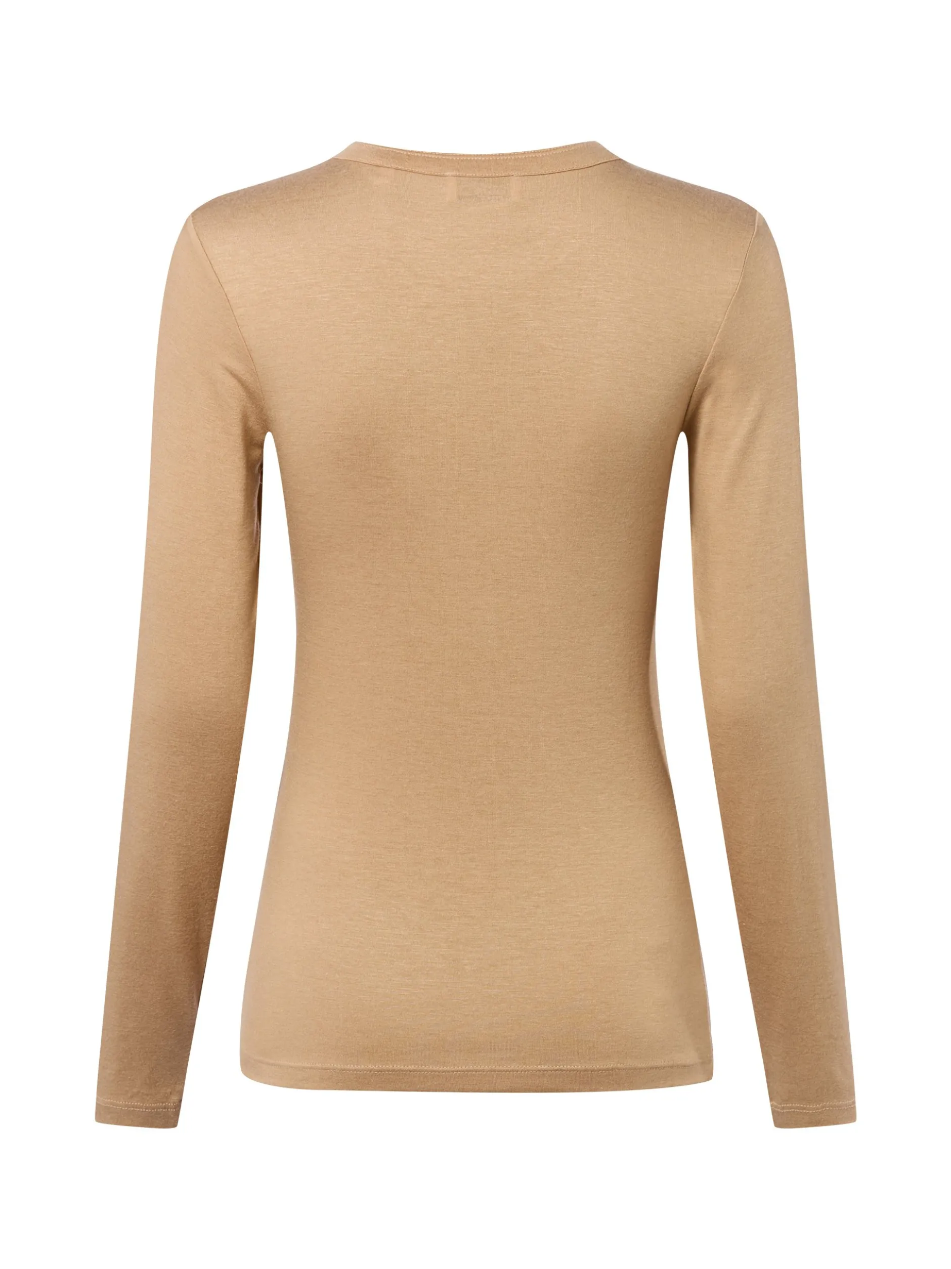 Opus Damen Langarmshirt - Sifa in camel - Ärmel: langarm