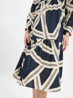 Opus Damen Midikleid - Werano lane in marine sand