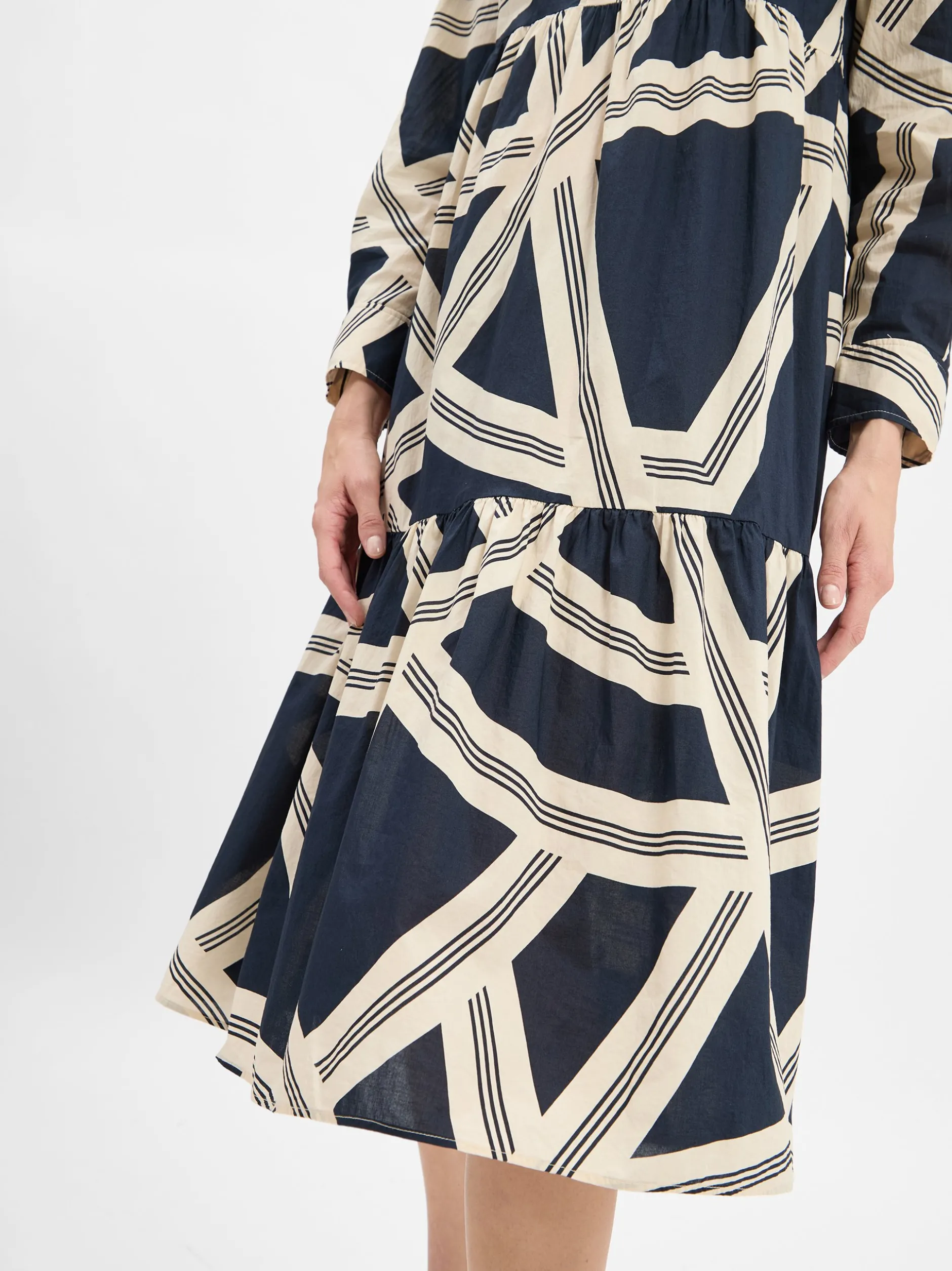 Opus Damen Midikleid - Werano lane in marine sand