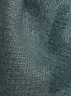 Opus Damen Pullover mit Mohair-Anteil - Plumi in hellblau