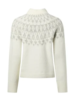 Opus Damen Pullover mit Woll- und Alpaka-Anteil - Porway in ecru hellgrau