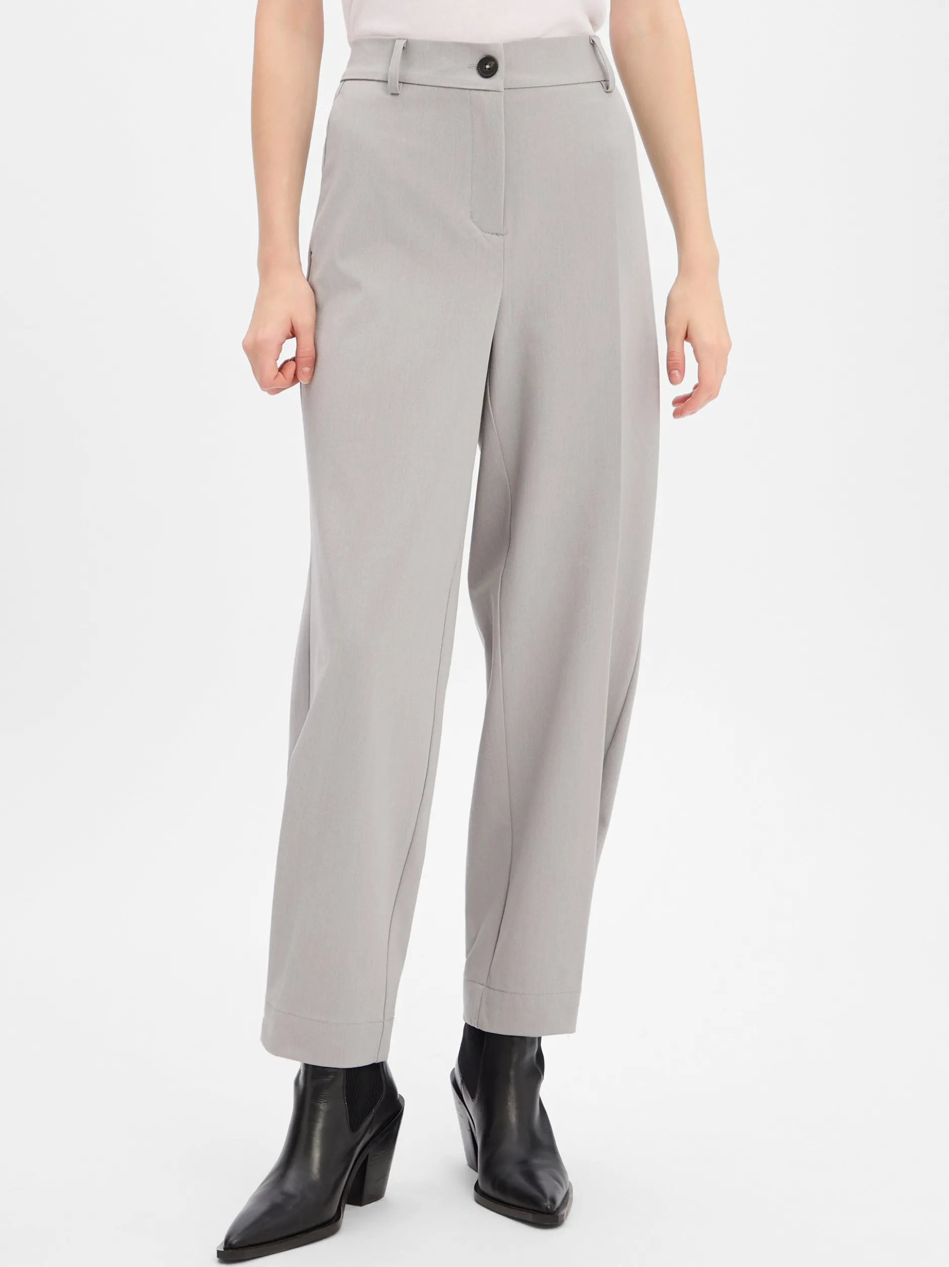 Opus Damen Stoffhose - Maiga fresh in hellgrau