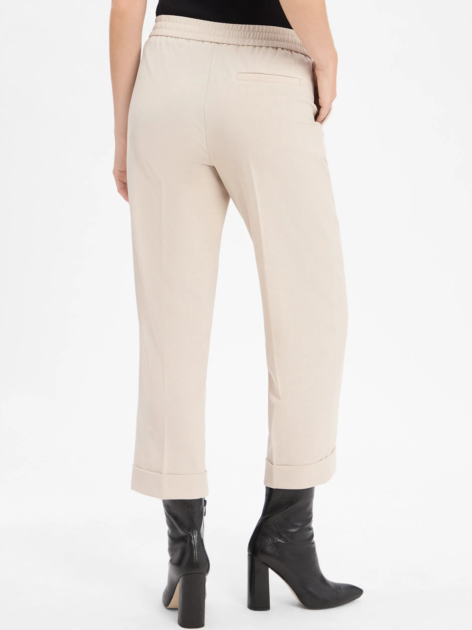 Opus Damen Stoffhose - Melosa City in beige