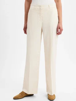 Opus Damen Stoffhose mit Leinen-Anteil - Maiga Linen in sand