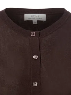 Opus Damen Strickjacke - Desela in mocca