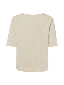 Opus Damen Stricktop - Sudonna in beige - Ärmel: Halbarm