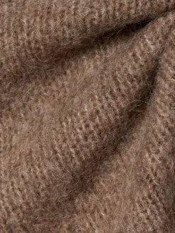 Opus Damen Strickweste mit Mohair-Anteil – Pucku in braun