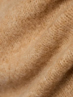 Opus Damen Strickweste mit Mohair-Anteil – Pucku in camel