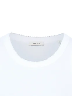 Opus Damen Tanktop in weiß - Ausschnitt: Rundhals