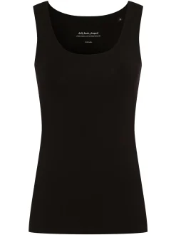 Opus Damen Top - Imilia in schwarz - Ärmel: ohne Arm