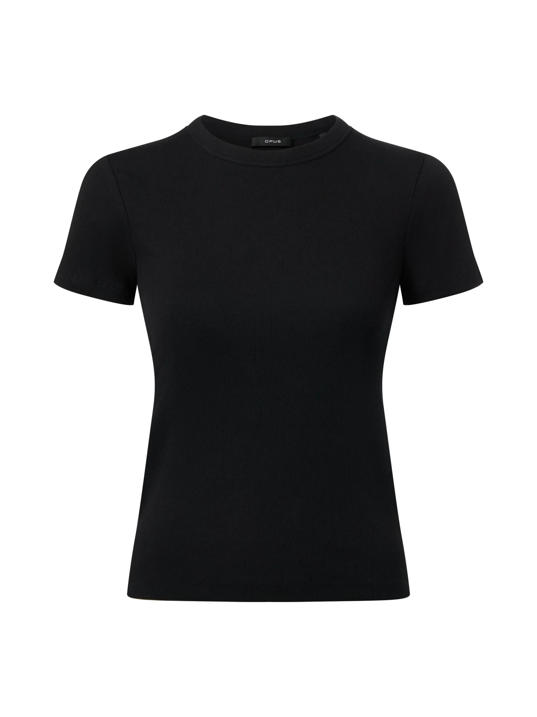 Opus Damen T-Shirt - Samuna in schwarz - Ärmel: kurzarm