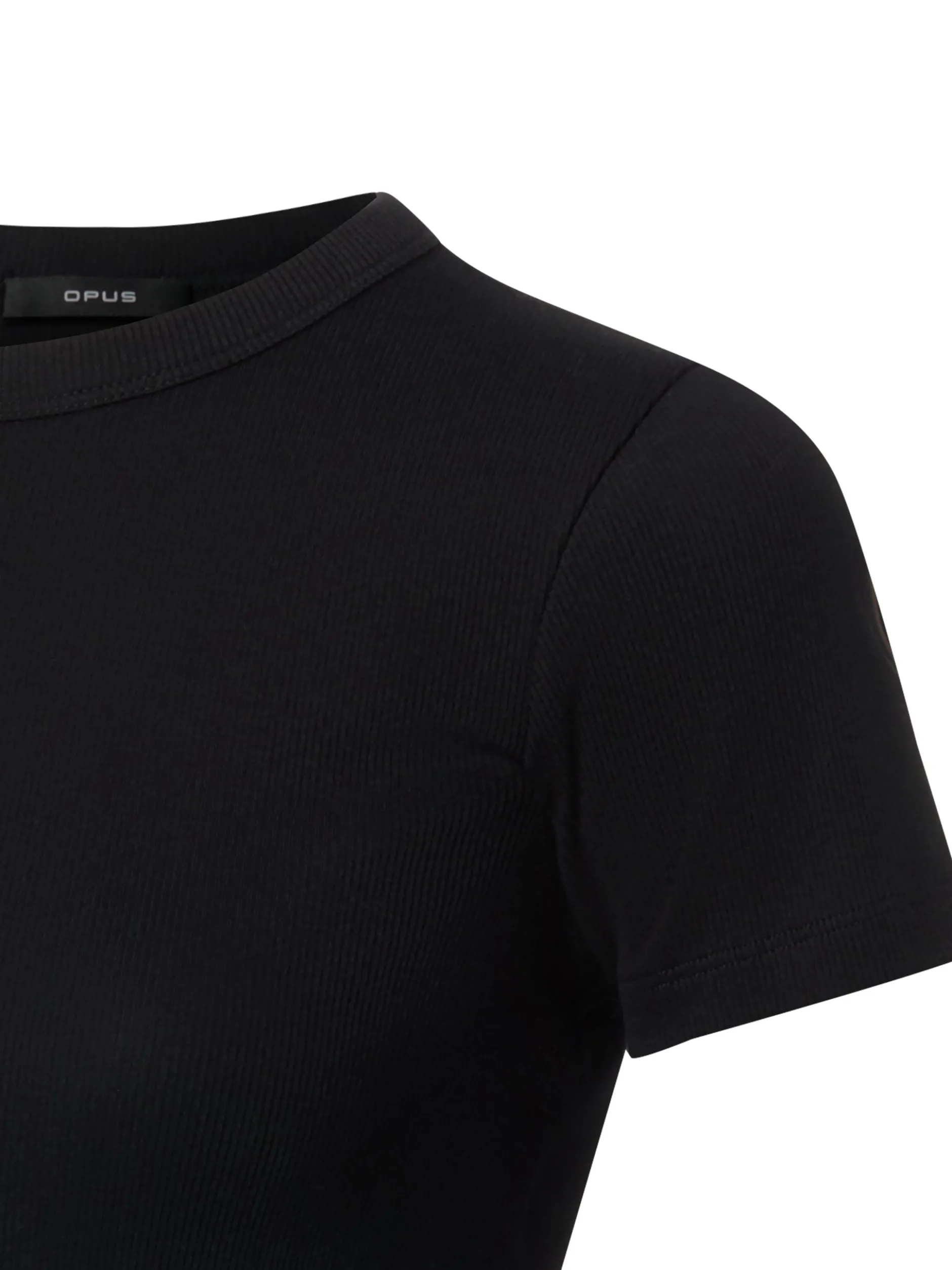 Opus Damen T-Shirt - Samuna in schwarz - Ärmel: kurzarm