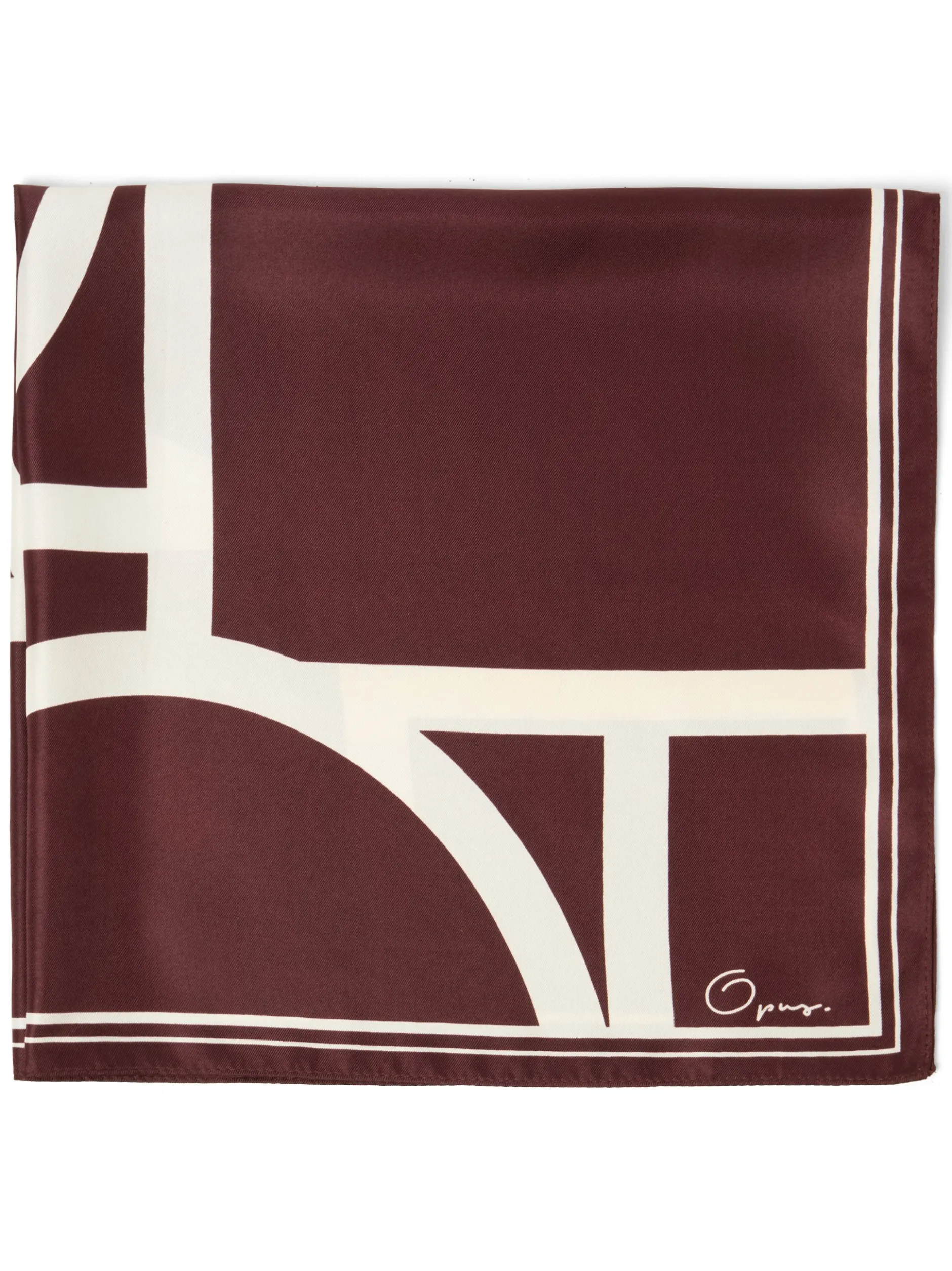 Opus Damen Tuch - Aditha in bordeaux weiß