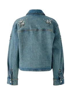 Oui Damen Jeansjacke in blau