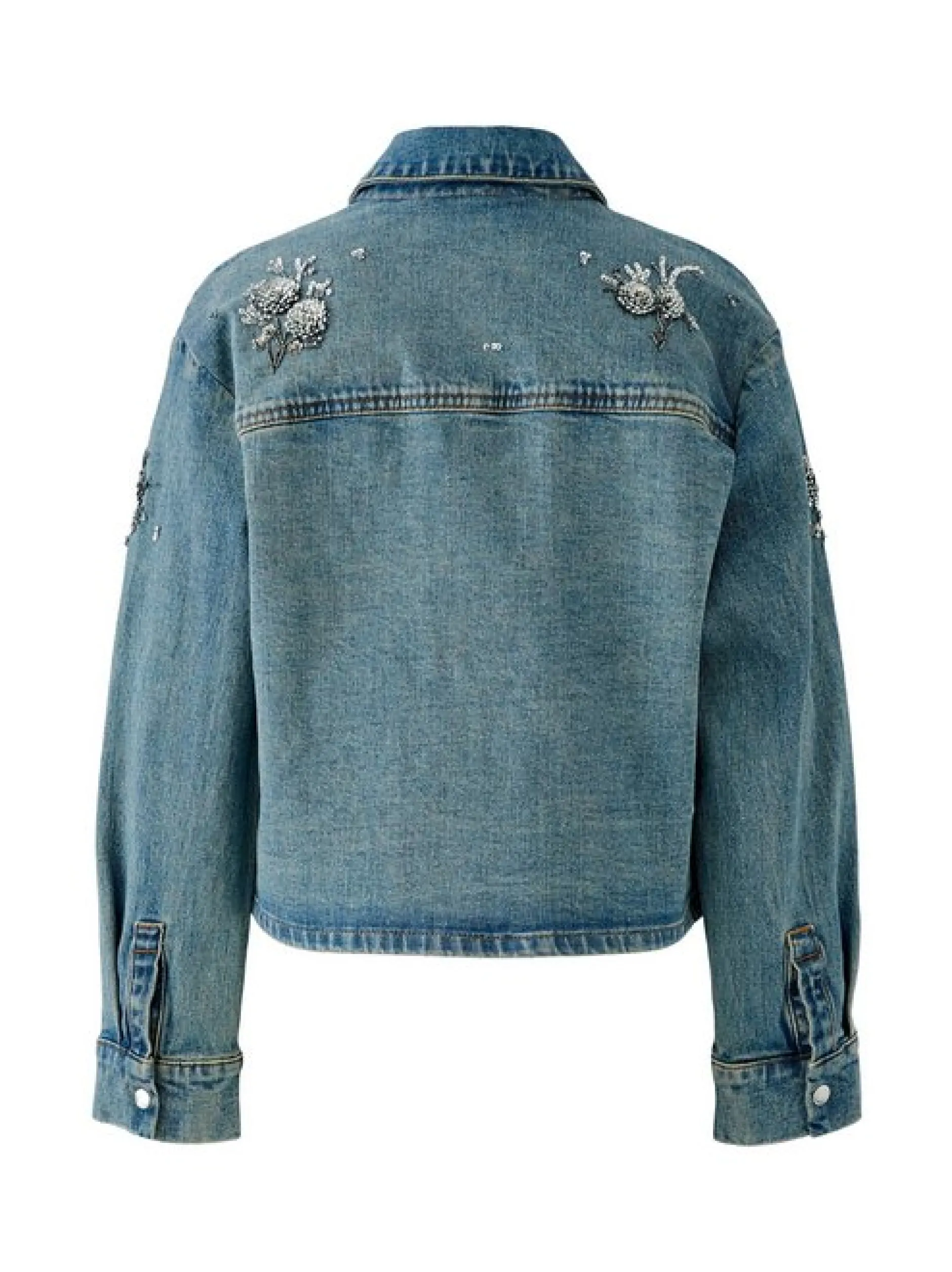 Oui Damen Jeansjacke in blau
