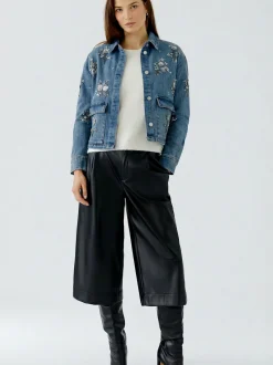 Oui Damen Jeansjacke in blau