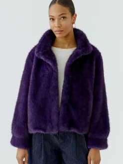 Oui Damen Outdoorjacke in purple